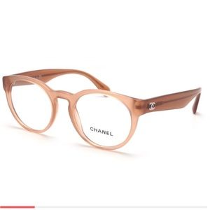 Chanel round eyeglasses nude color